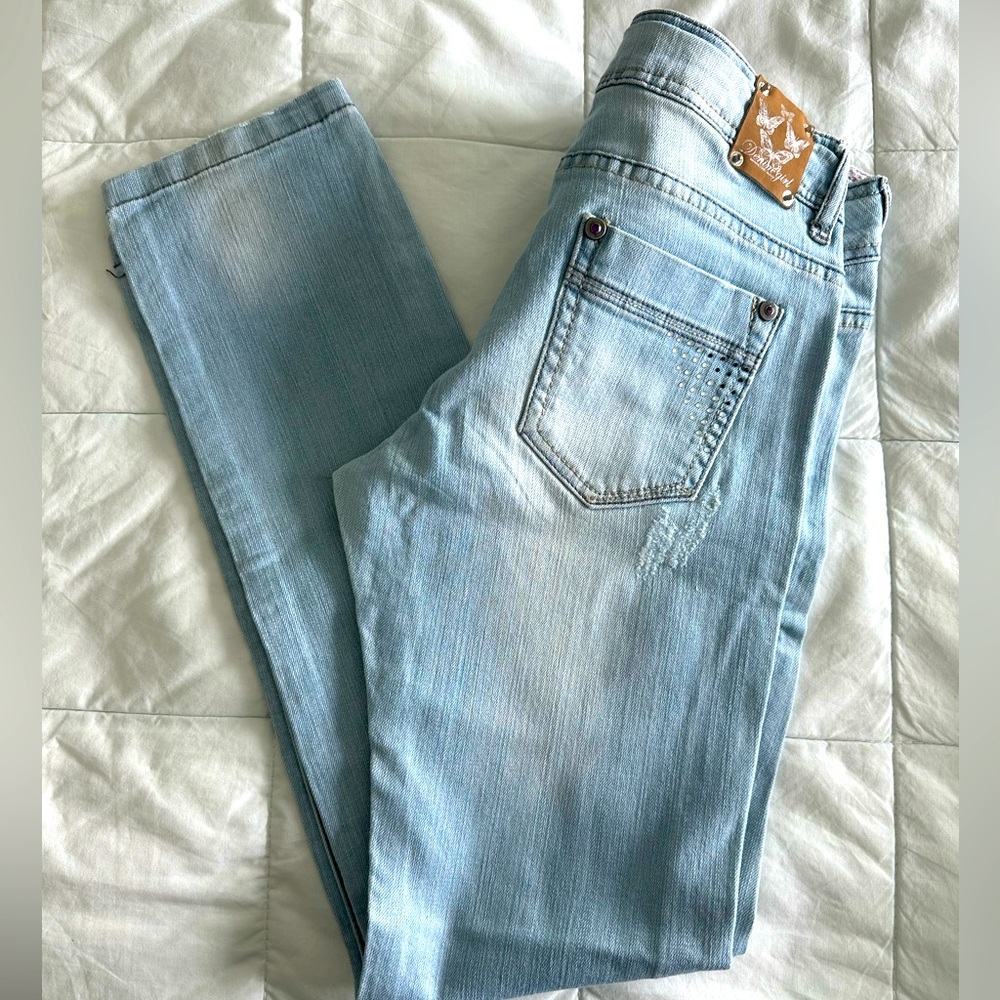 Zara Kids jeans Girl 9-10 years waist adjustable - sequins details
